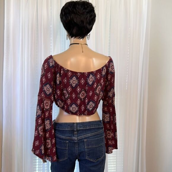 Forever 21 Boho Crop Top Medium - Picture 6 of 8
